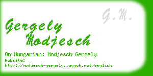 gergely modjesch business card